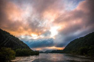 Sunrise at the confluence of the Shenandoah and Potomac Rivers