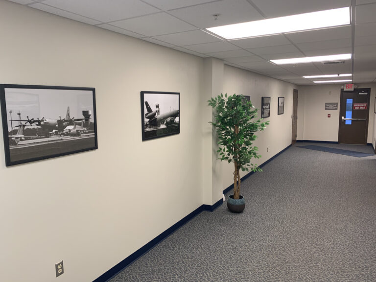East FBO Hallway with Wall Photo Exhibits